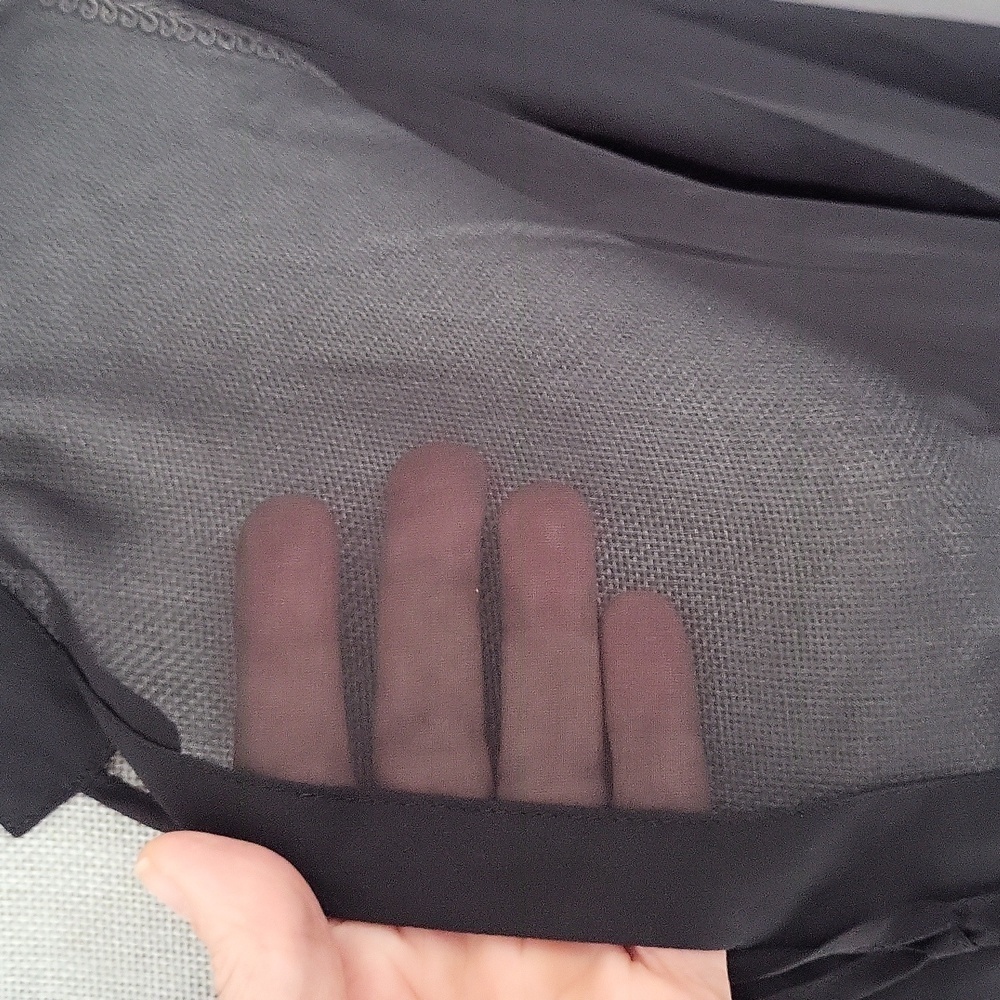 BCBGMaxAzria Black Sheer Shirt - Picture 7 of 12